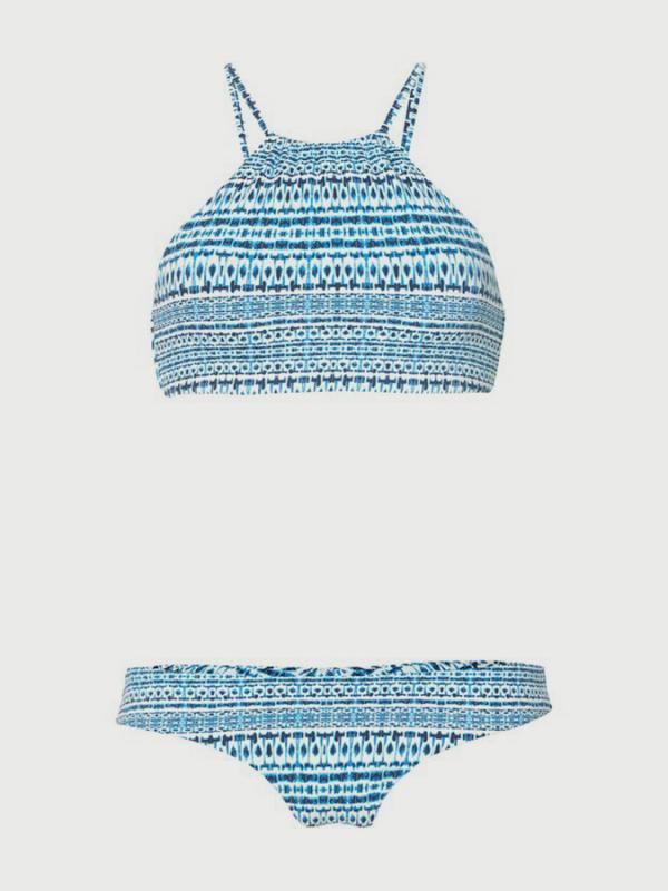 Bikiny O´Neill Pw High Neck Bikini Modrá