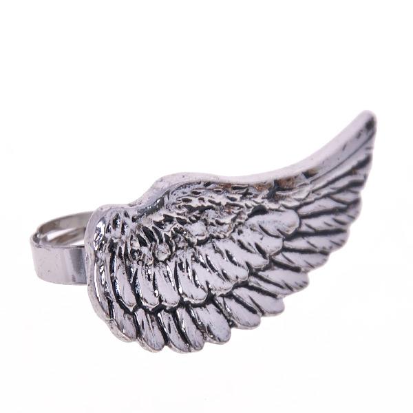 Timi Feather ring antique silver DLOUHĂ˝