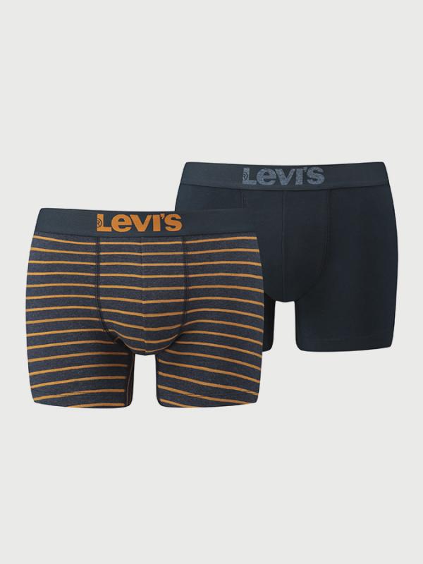 Boxerky LEVI'S 200Sf Vintage Stripe 0312 Boxer Brief 2 Pack Modrá