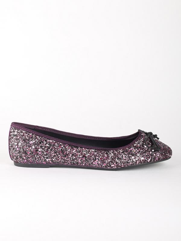 Balerínky Primadonna Calzatura Ballerina Glitter Viol Fialová