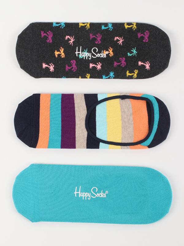 Ponožky Happy Socks 3-Pack Palm Beach Liners Barevná