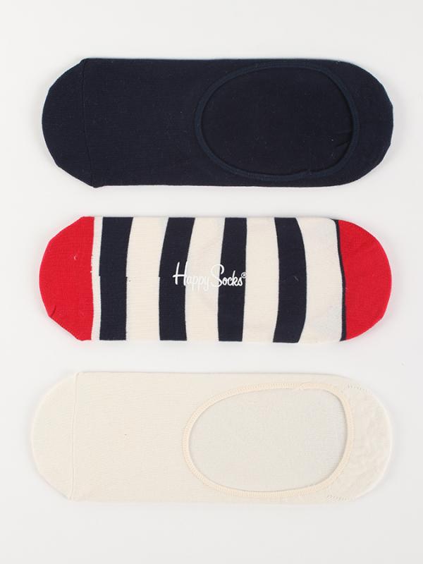 Ponožky Happy Socks 3-Pack Stripe Liners Barevná