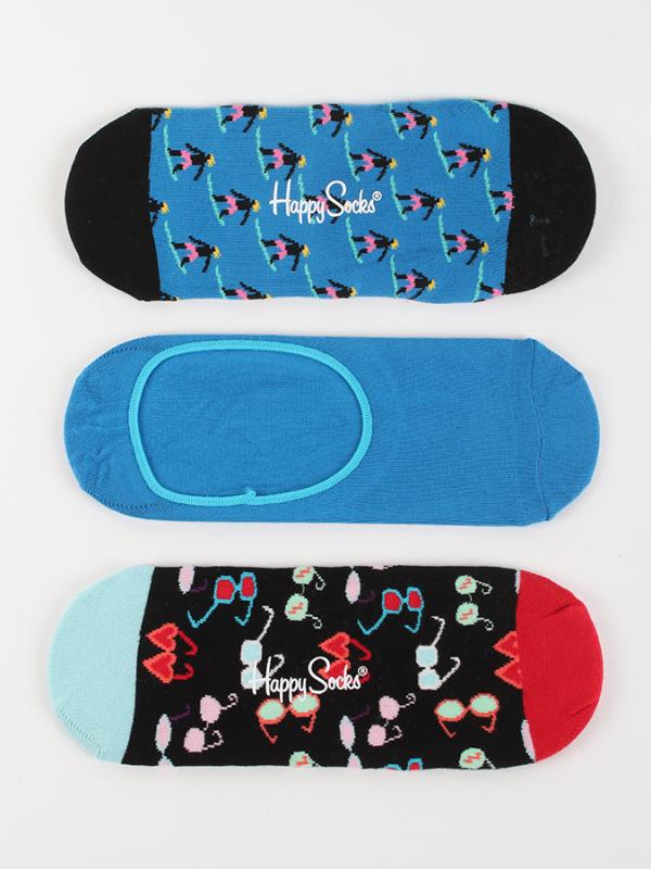 Ponožky Happy Socks 3-Pack Surfer Liners Barevná