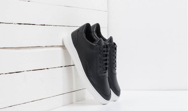 Filling Pieces Low Mondo Ripple Nappa Perforated Black