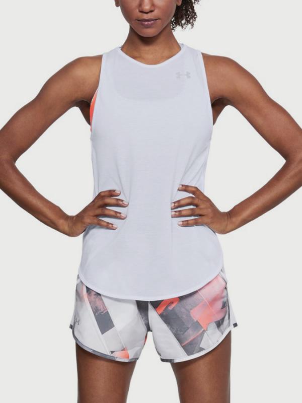 Tílko Under Armour Threadborne Strkr Open Back Bílá