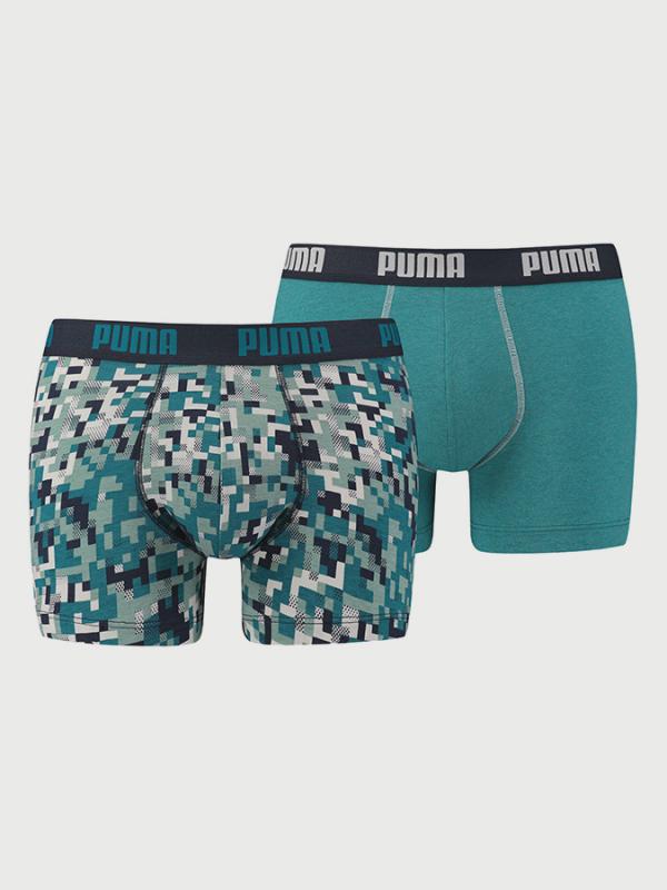 Boxerky Puma Blocking Print Boxer 2 Pack Barevná