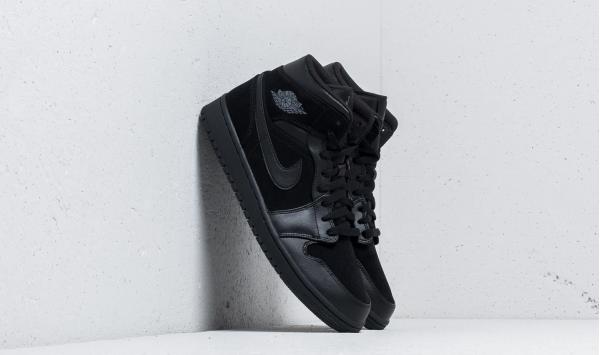 Air Jordan 1 Mid Black/ Dark Grey-Black