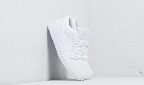 Air Jordan 1 Low White/ Pure Platinum-White