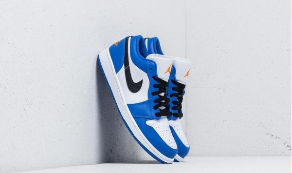 Air Jordan 1 Low Hyper Royal/ Orange Peel-White