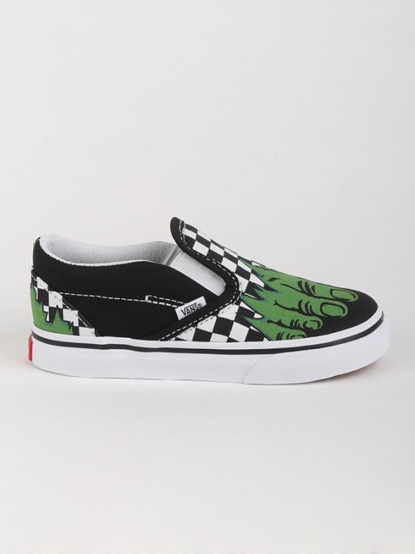 Boty Vans TD Classic Slip-On (Marvel) Hulk/Checkerboard Černá