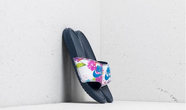 Nike Wmns Benassi JDI Print Midnight Navy/ Cobalt Blaze