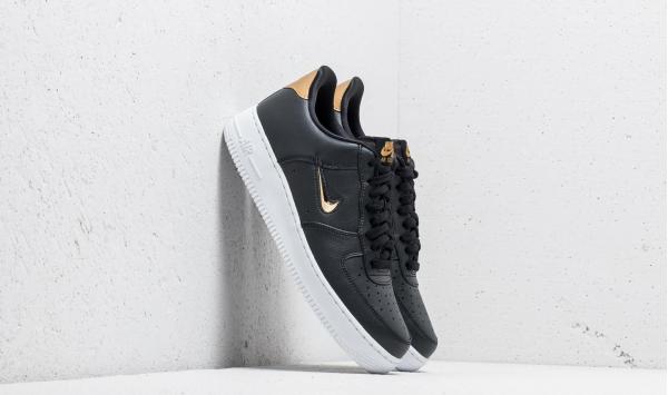 Nike Air Force 1 '07 LV8 Leather Black/ Metallic Gold-White