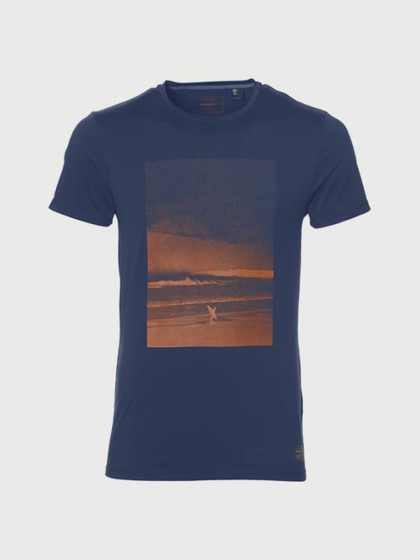 Tričko O´Neill Pm Half Dome Hybrid T-Shirt Modrá