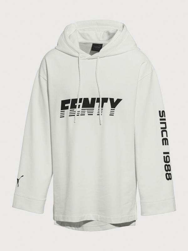 Mikina Puma FENTY LS GRAPHIC HOODIE Bílá