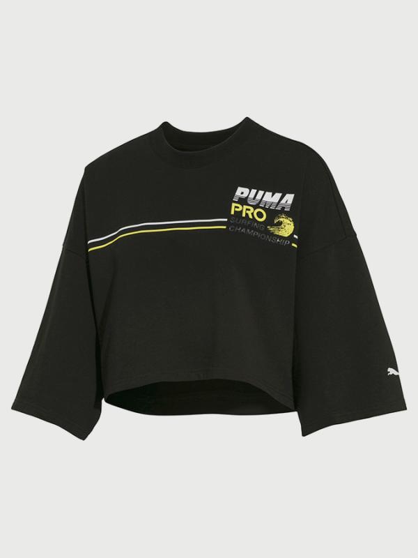 Tričko Puma CROPPED CREW NECK T-SHIRT Černá