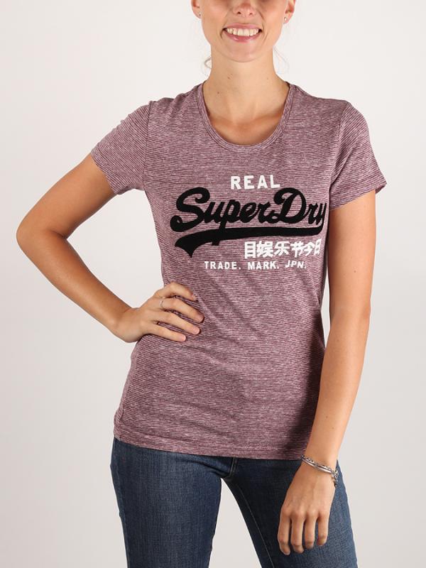 Tričko Superdry Vintge Logo LG Strpe Entry Tee Červená
