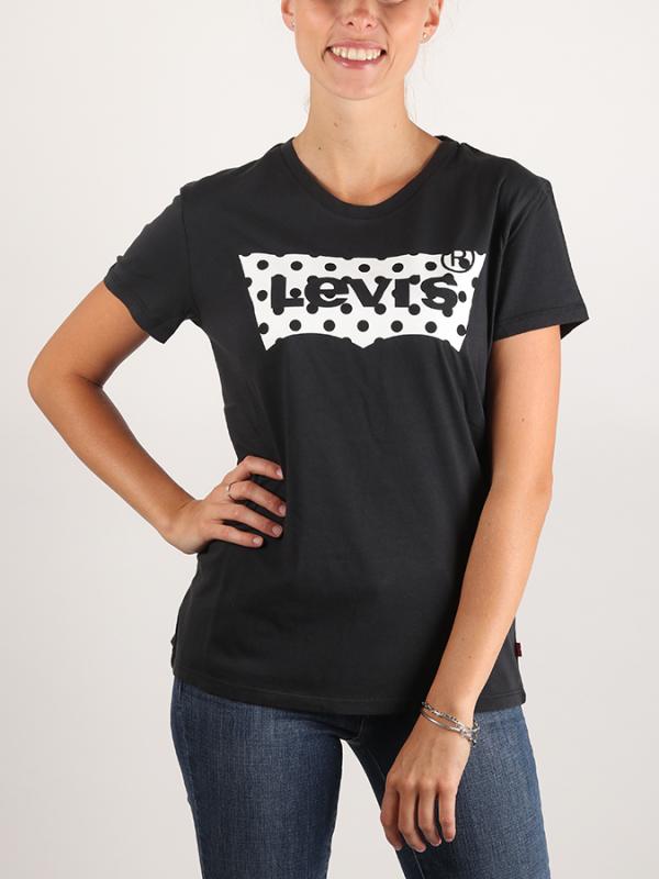 Tričko LEVI'S The Perfect Tee Polka Dot Hous Černá