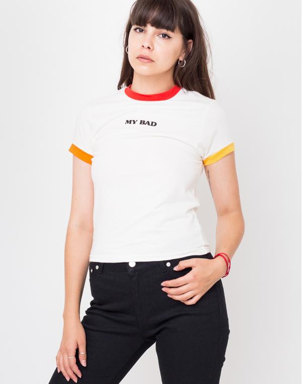 The Ragged Priest Own Up Ringer cream/red/yellow/orange L