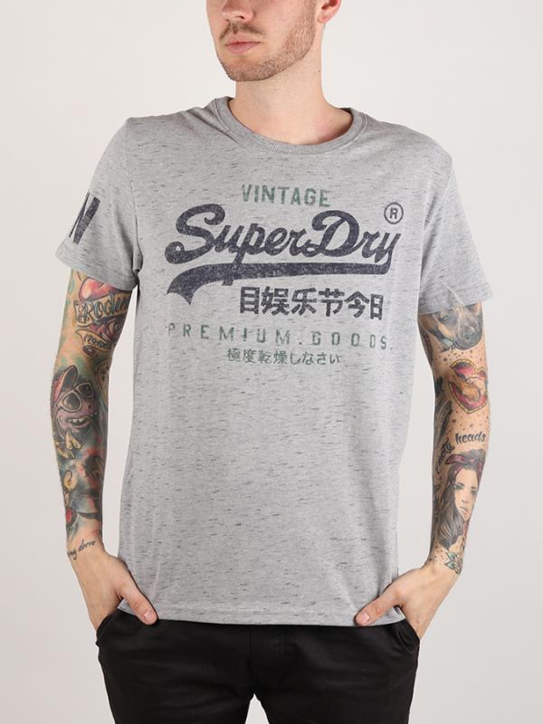 Tričko Superdry Premium Goods Duo Tee Šedá