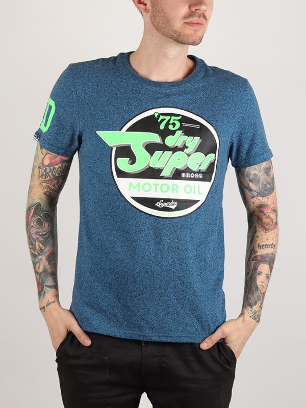 Tričko Superdry Reworked Classic Tee Modrá