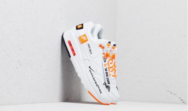 Nike Air Max 1 LX WMNS "Just Do It" White/ Black-Total Orange