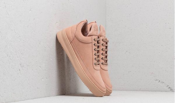 Filling Pieces Low Top Ripple Nubuck Perforated Nude