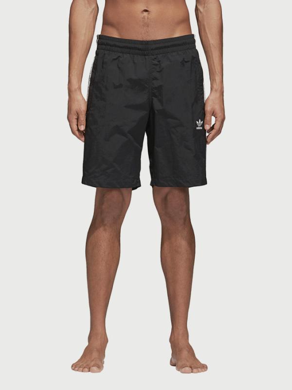 Plavky adidas Originals 3-Stripes Swim Černá