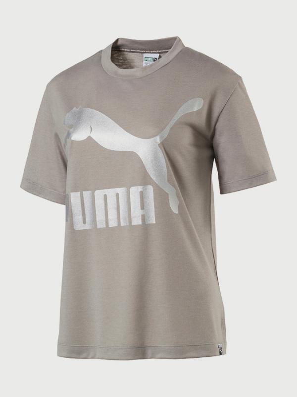 Tričko Puma Classics Logo Tee Šedá