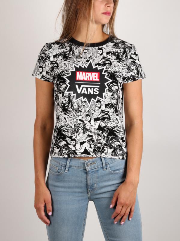 Tričko Vans WM (Marvel) Women Baby Black Barevná