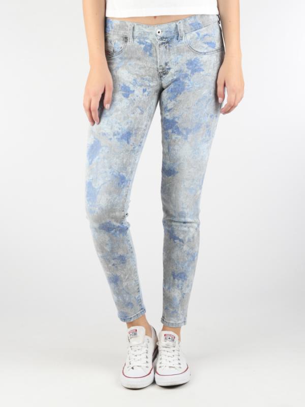 Džíny Diesel LIVIER-ANKLE PANTALONI Modrá