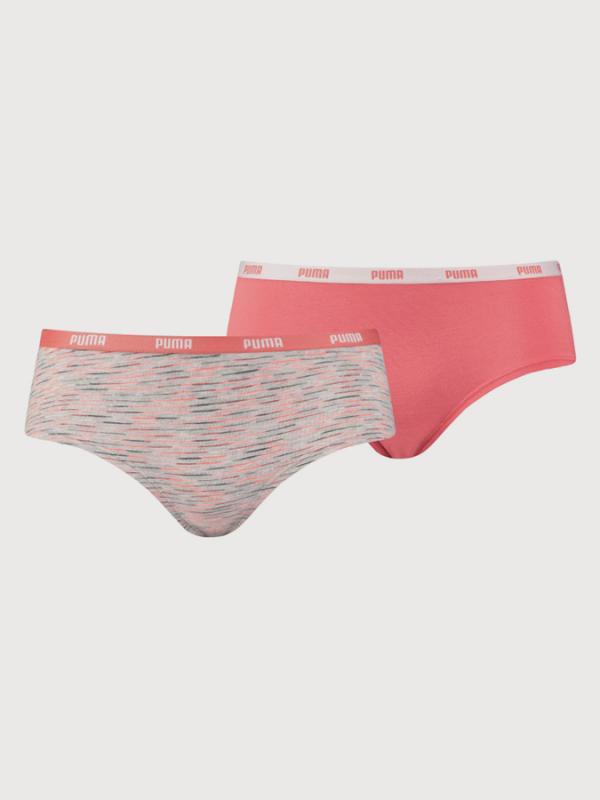 Kalhotky Puma Fluo Yarn Hipster 2 Pack Barevná