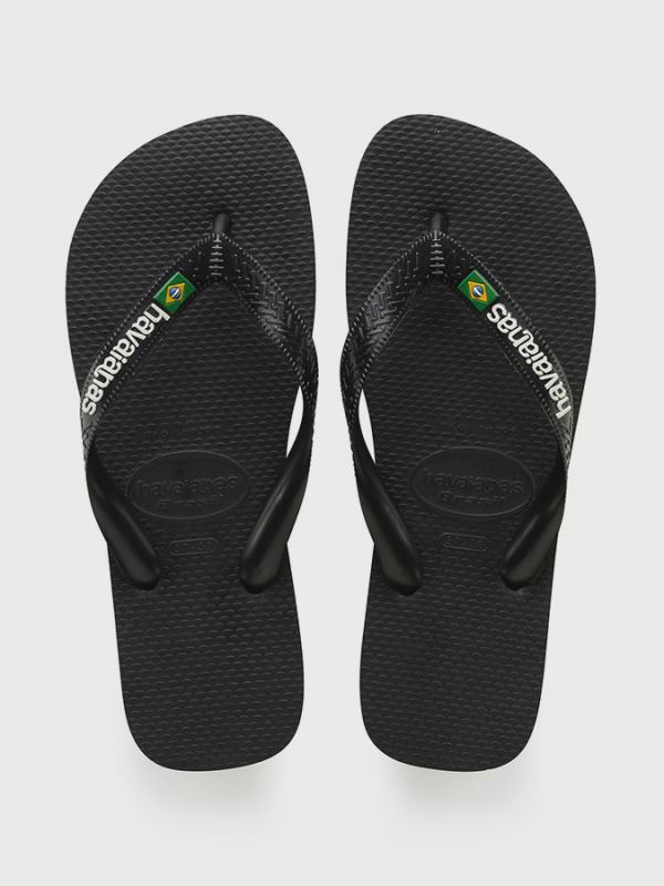 Žabky Havaianas Brasil Logo Black/Black Černá