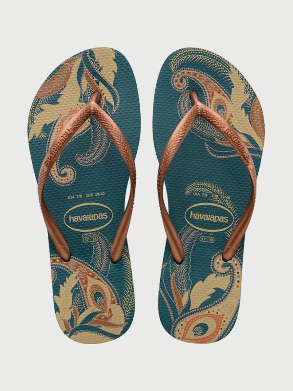 Žabky Havaianas Slim Organic Petroleum Barevná