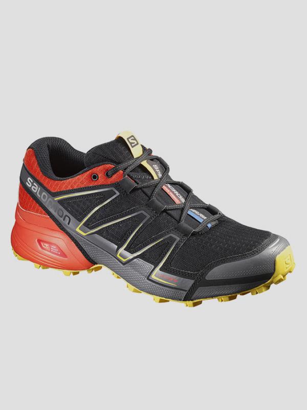 Boty Salomon SPEEDCROSS VARIO BLACK/Tomato Red/YE Černá