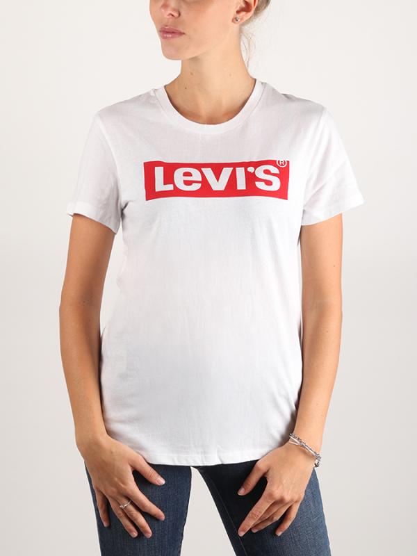 Tričko LEVI'S The Perfect Tee New Red Box Ta Bílá