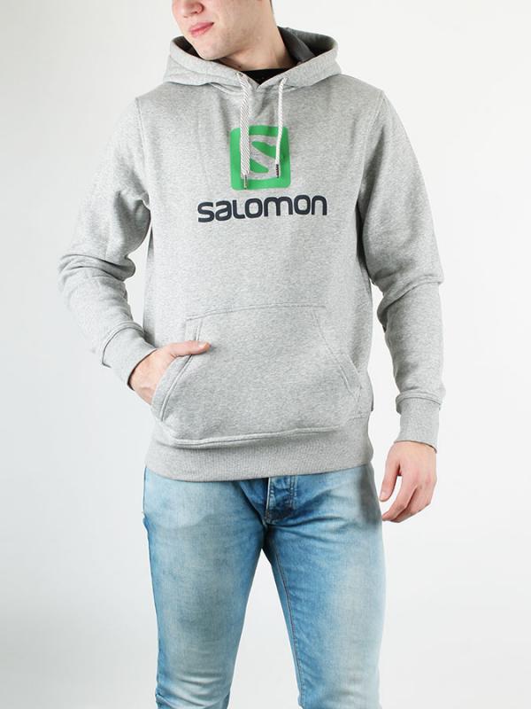 Mikina Salomon LOGO HOODIE M Šedá