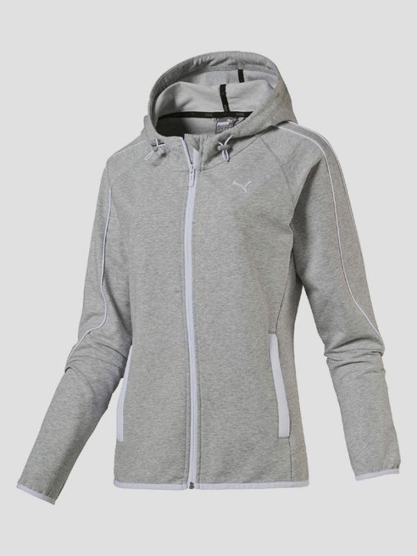 Mikina Puma STYLE Swagger ZTH JKT W light gray heath Šedá