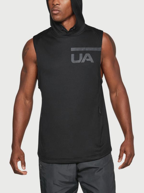 Tričko Under Armour Tech Terry SleeveleSS Hoodie Černá