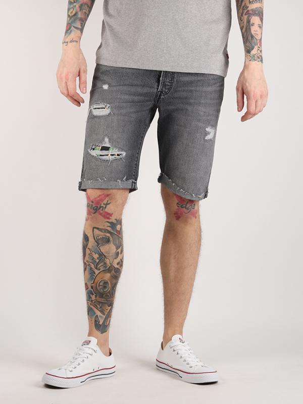 Kraťasy LEVI'S 501 Orig Cutoff Short Black Hawaii Dx Šedá