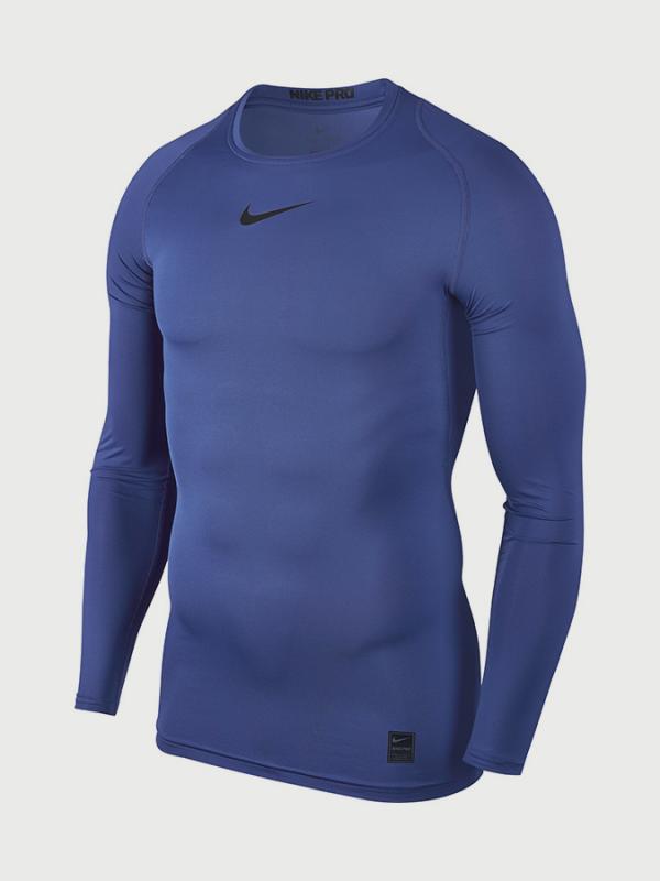 Kompresní tričko Nike M Np Top Ls Comp Modrá