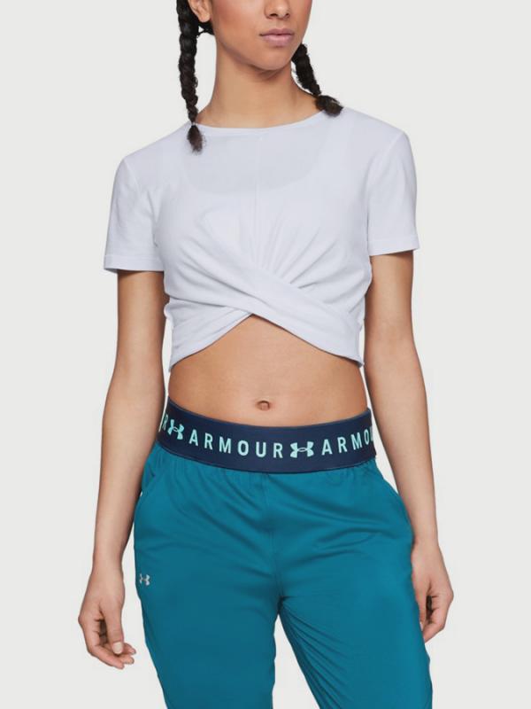 Tričko Under Armour Lightweight Lux Crop Tee Bílá