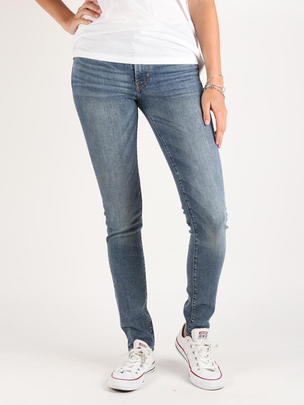 Džíny LEVI'S 711 Skinny Antiqued Modrá