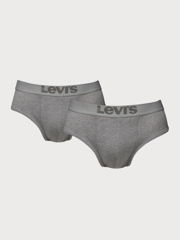 Slipy LEVI\'S 200Sf Brief 2 Pack Šedá