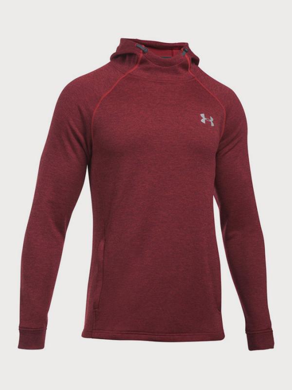 Mikina Under Armour Tech Terry Fitted PO Hoodie Červená