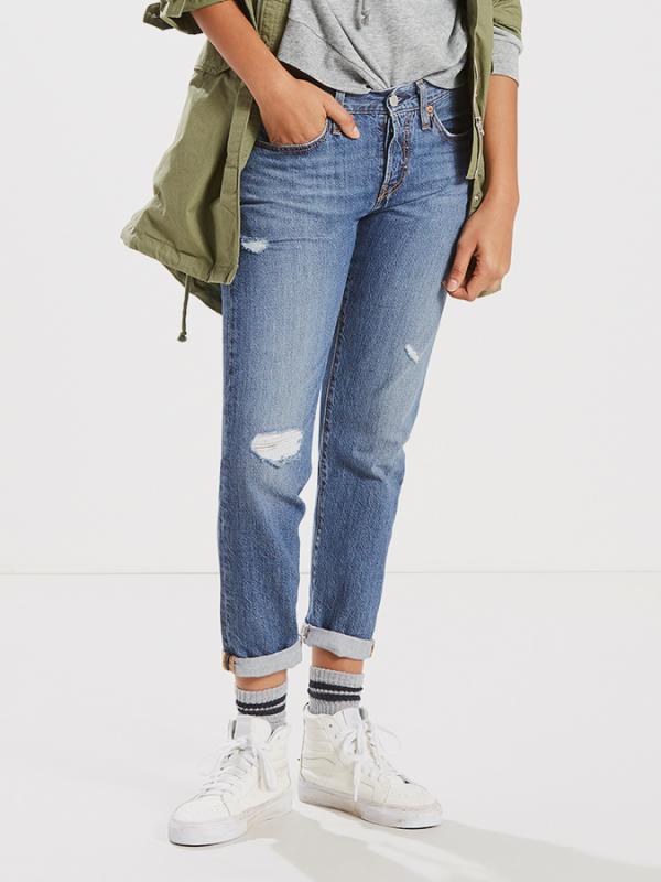 Džíny LEVI'S 501 Taper Simple Life Modrá