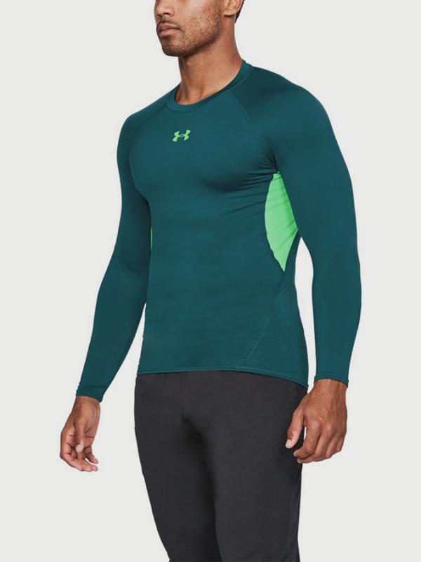 Kompresní tričko Under Armour Heatgear LS Zelená