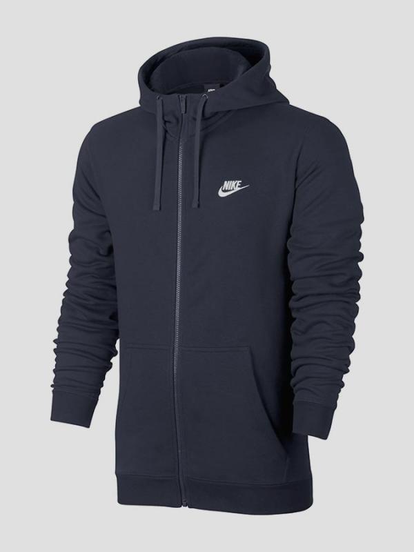 Mikina Nike M NSW HOODIE FZ FT CLUB Šedá