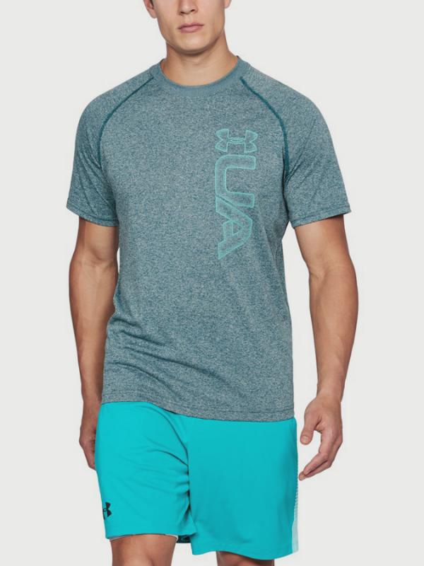 Tričko Under Armour Tech Graphic SS Tee Modrá