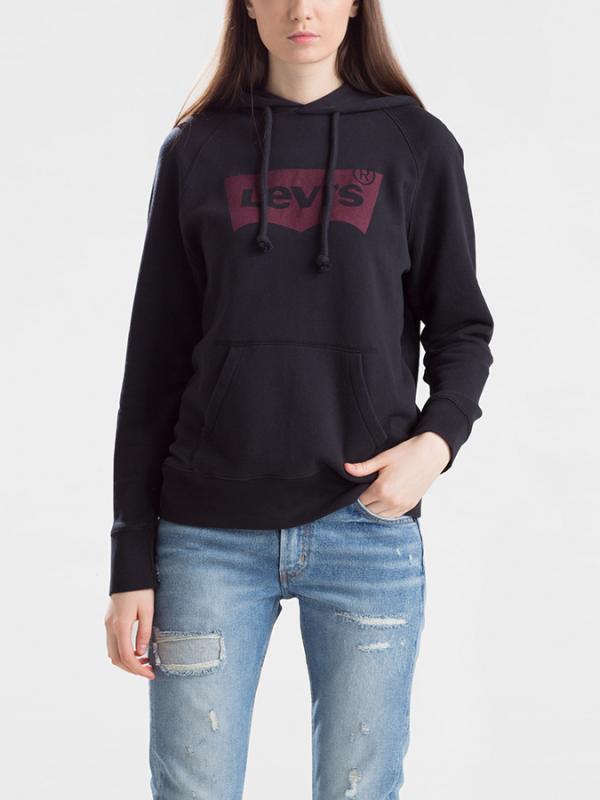 Mikina LEVI'S Graphic Sport Hoodie Sportswear Hoodie Černá