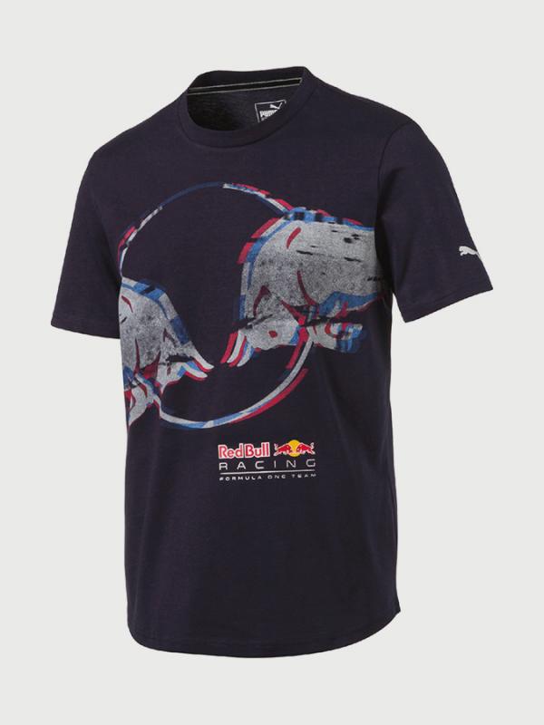 Tričko Puma RBR Double Bull Tee Modrá